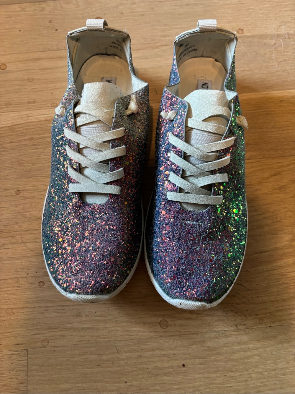NWOT Glitter Multicolor Slip-On Sneakers
